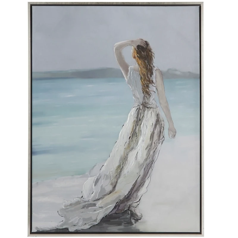 Lady of the Ocean Framed Canvas Art Print