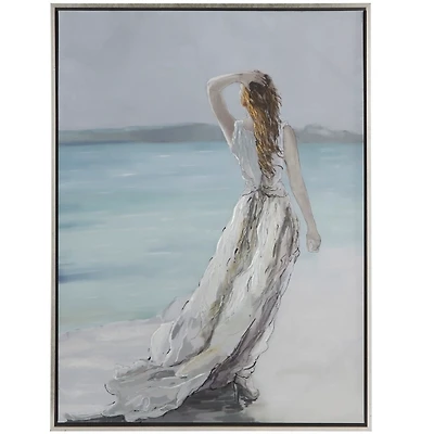 Lady of the Ocean Framed Canvas Art Print