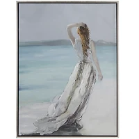 Lady of the Ocean Framed Canvas Art Print