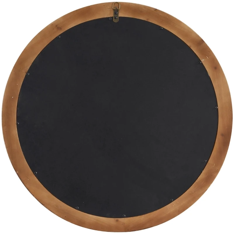 Round Distressed Beaded Wall Mirror, 28 in.