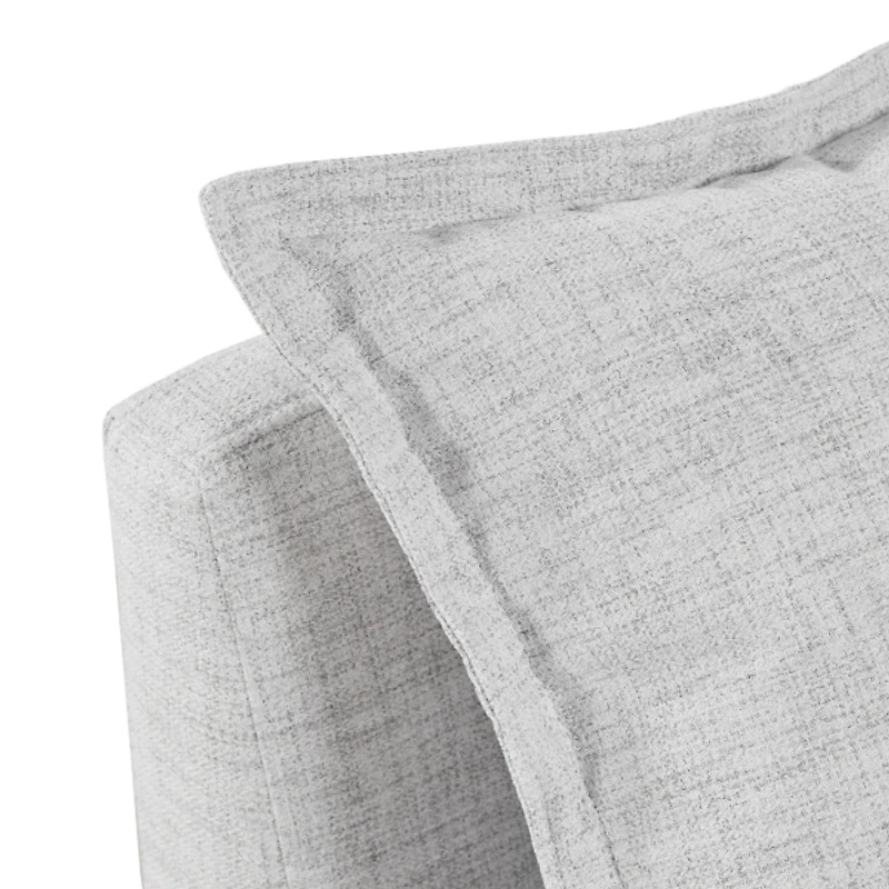 Silver Gray Modular Corner Accent Chair