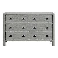 Arden Gray Wood 6-Drawer Dresser