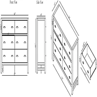 Arden Gray Wood 6-Drawer Dresser