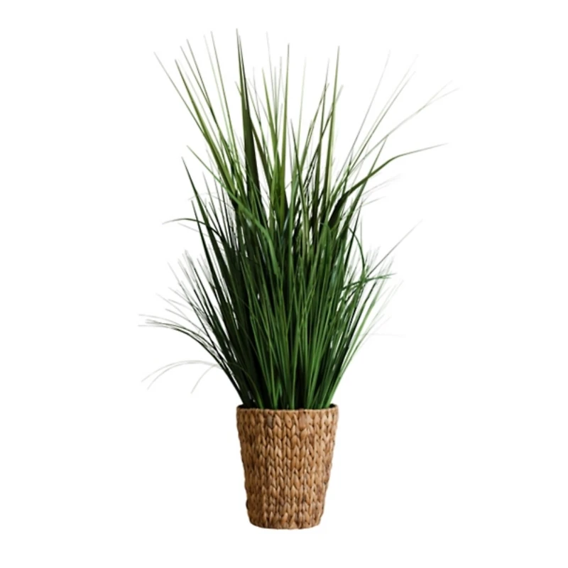 Grass Arrangement in Natural Woven Basket