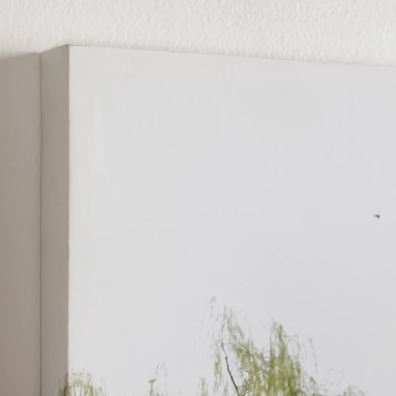 Navy Floral Pickup Truck Canvas Art Print