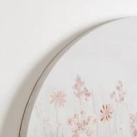 Pink Floral Meadow Arch Canvas Art Print