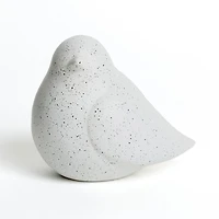 White Speckled Bird Figurine