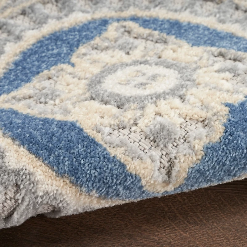Aloha Blue Medallion Indoor/Outdoor Area Rug