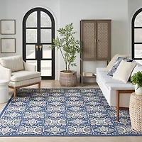 Aloha Blue Geometric Indoor/Outdoor Area Rug