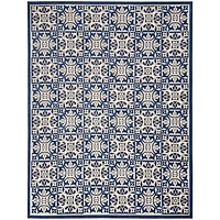 Aloha Blue Geometric Indoor/Outdoor Area Rug