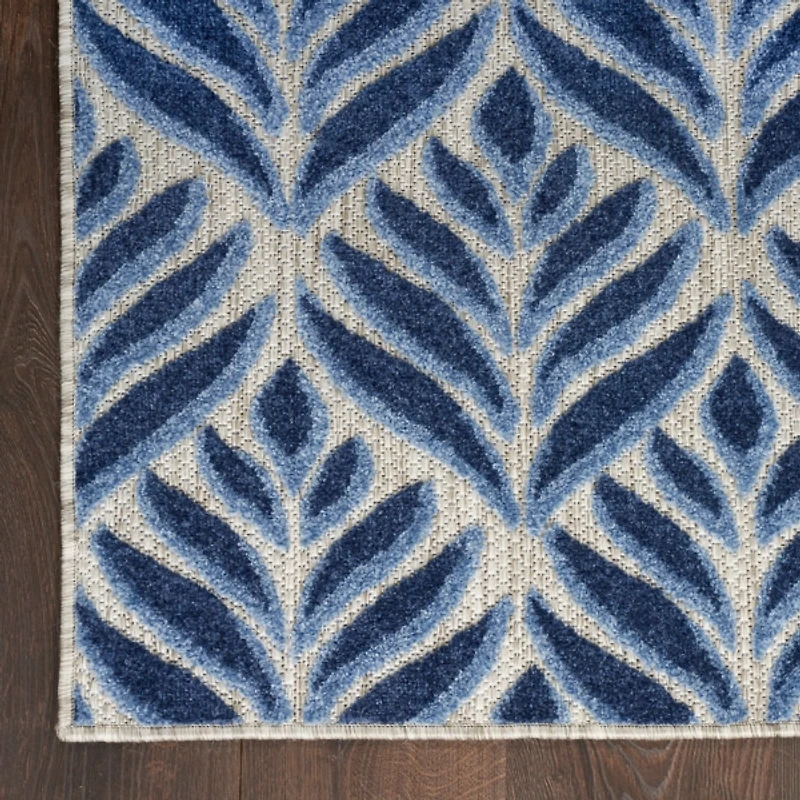 Aloha Blue Botanical Indoor/Outdoor Rug