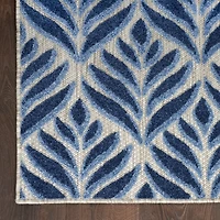 Aloha Blue Botanical Indoor/Outdoor Rug