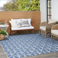 Aloha Blue Botanical Indoor/Outdoor Rug