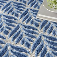 Aloha Blue Botanical Indoor/Outdoor Rug
