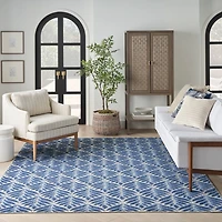 Aloha Blue Botanical Indoor/Outdoor Rug