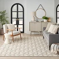 Aloha Ivory Botanical Indoor/Outdoor Area Rug, 6x9