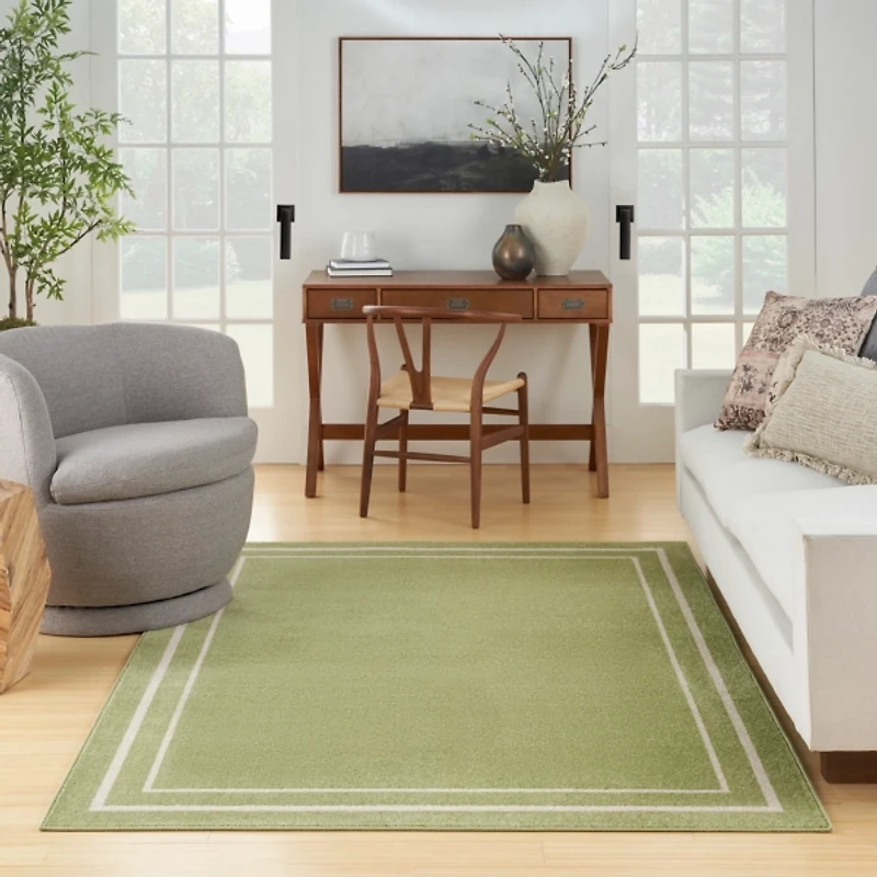 Bordered Indoor/Outdoor Area Rug