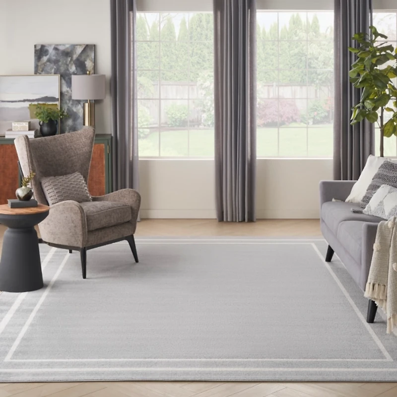 Bordered Indoor/Outdoor Area Rug