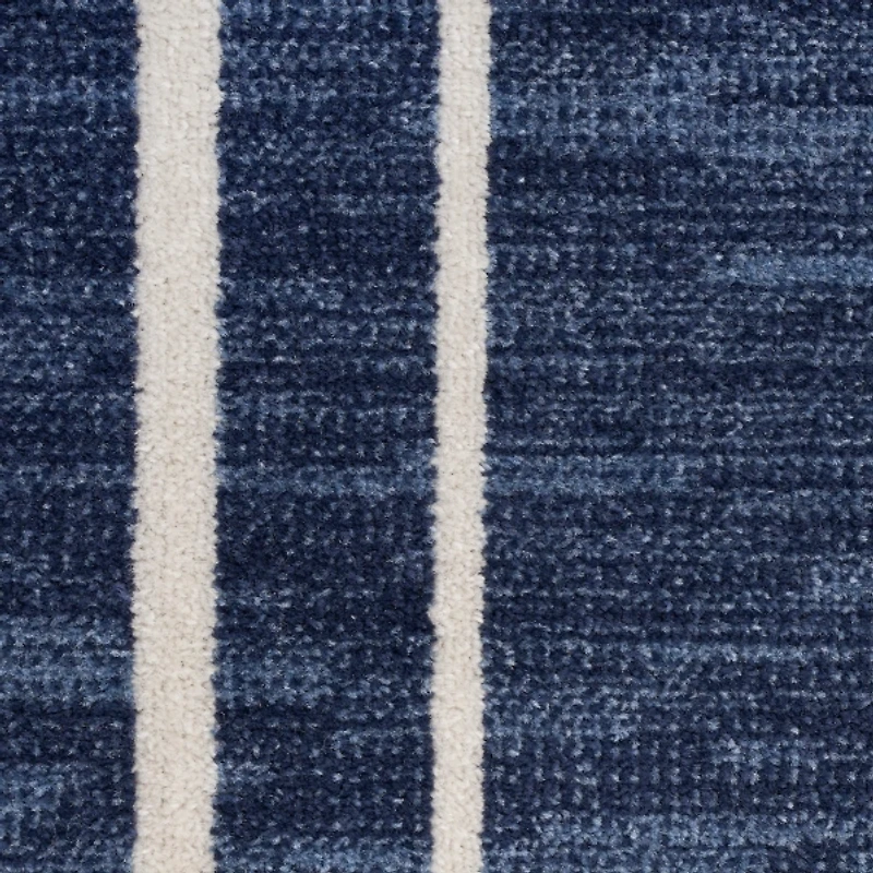 Navy Bordered Indoor/Outdoor Area Rug