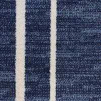 Navy Bordered Indoor/Outdoor Area Rug