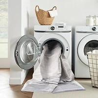 Blue Linear Geometric Washable Runner, 2x10