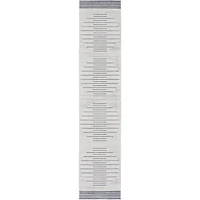 Ivory Striated Sphere Washable Runner, 2x10