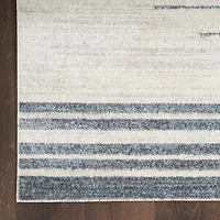 Ivory Striated Sphere Washable Area Rug