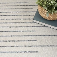 Ivory Striated Sphere Washable Area Rug