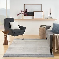 Ivory Striated Sphere Washable Area Rug