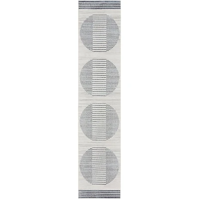 Blue Linear Sphere Washable Runner, 2x10