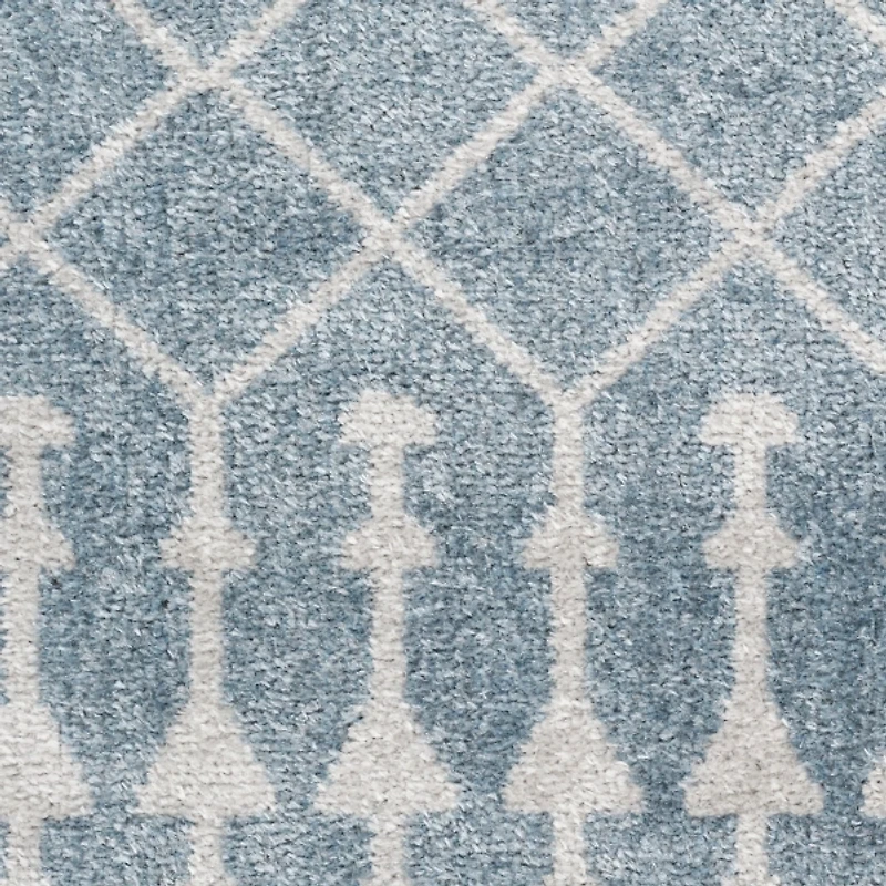 Light Blue Moroccan Washable Area Rug, 3x5