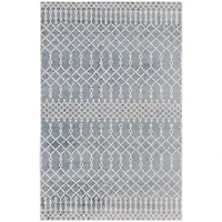 Light Blue Moroccan Washable Area Rug, 3x5