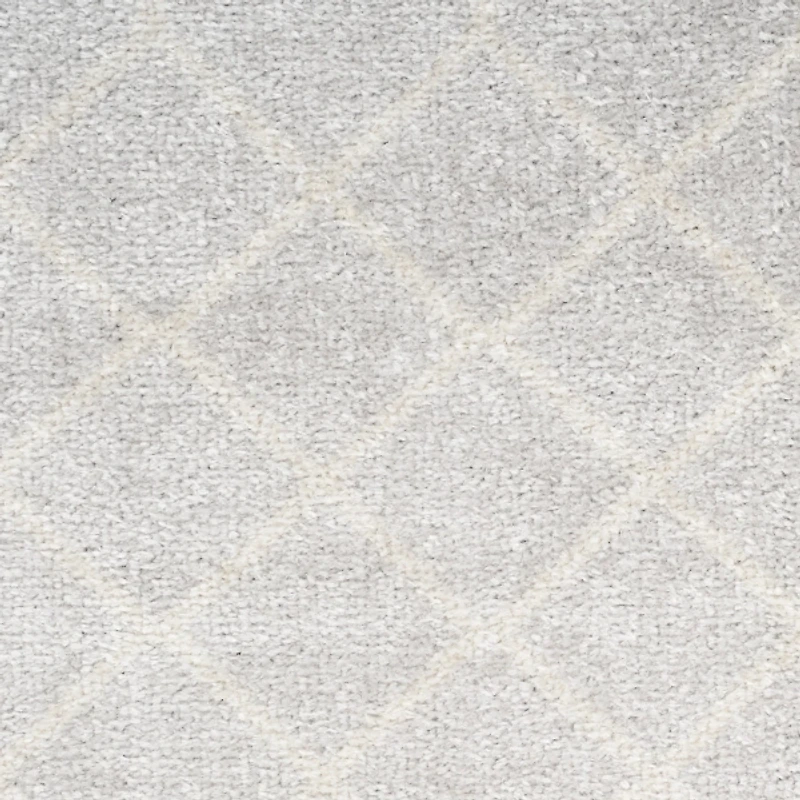 Light Gray Moroccan Washable Runner