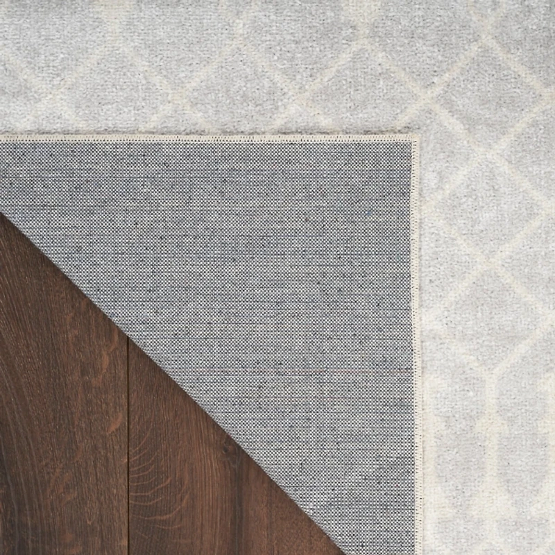 Light Gray Moroccan Washable Runner