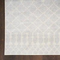 Light Gray Moroccan Washable Area Rug