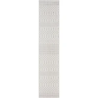 Ivory Moroccan Washable Runner, 2x8