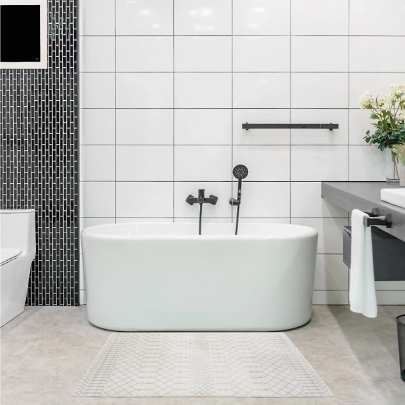 Ivory Moroccan Washable Area Rug