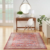 Fulton Red Traditional Area Rug