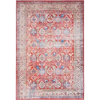 Fulton Red Traditional Area Rug