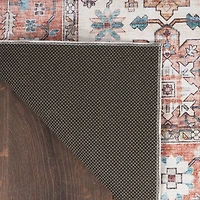 Fulton Red Floral Medallion Area Rug, 7x10