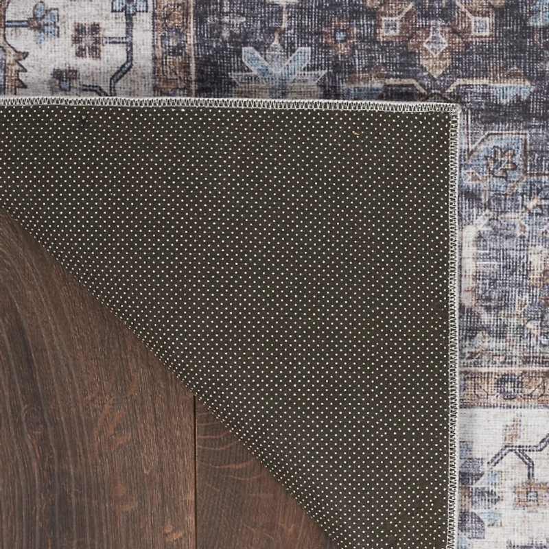 Fulton Charcoal Medallion Area Rug, 5x7