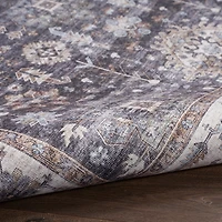 Fulton Charcoal Medallion Area Rug, 5x7