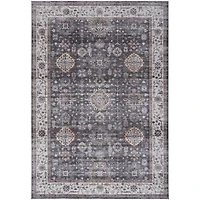 Fulton Charcoal Medallion Area Rug, 5x7