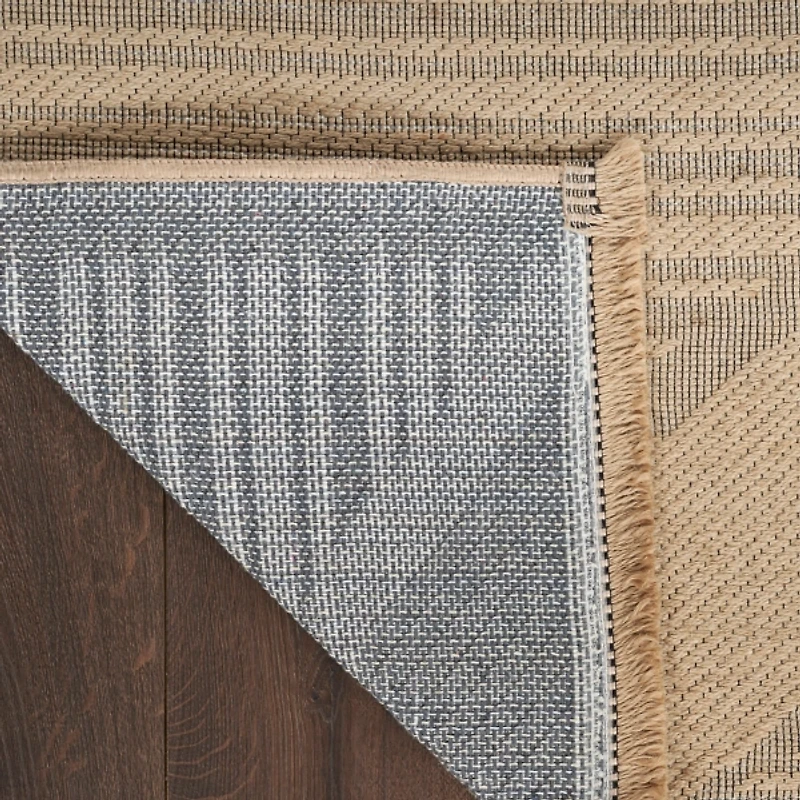 Natural Jute Woven Diamond Area Rug, 7x9