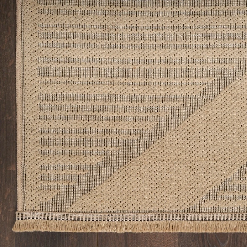 Natural Jute Woven Diamond Area Rug, 7x9