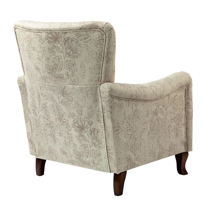 Nicola Beige Linen Upholstered Armchair