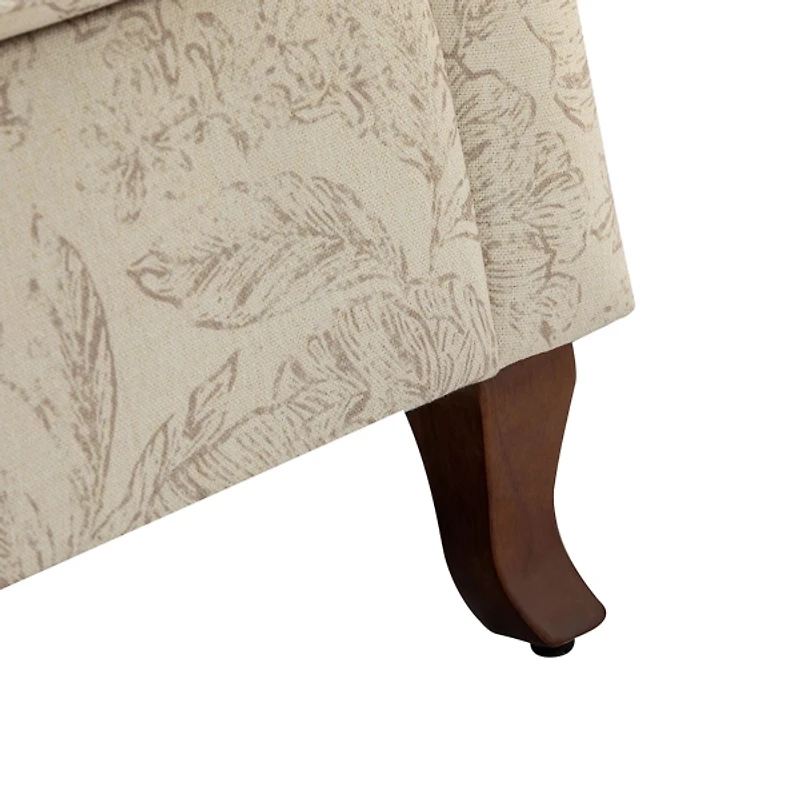 Nicola Beige Linen Upholstered Armchair