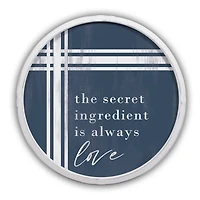 Secret Ingredient Love Round White Framed Plaque