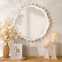 Whitewashed Wood Tapered Candle Holder, 12 in.