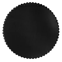 Black Metal Round Beaded Wall Mirror